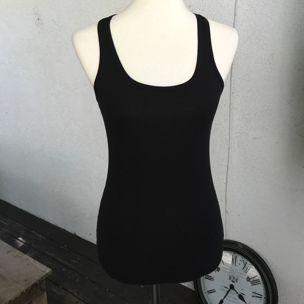 Black Tank Top With Lace Back